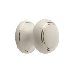 Frelan 50mm White Silverline Cupboard Knob JC36 Porcelain