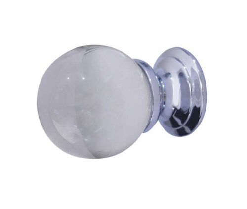 PC 25mm Clear Glass Ball Knob