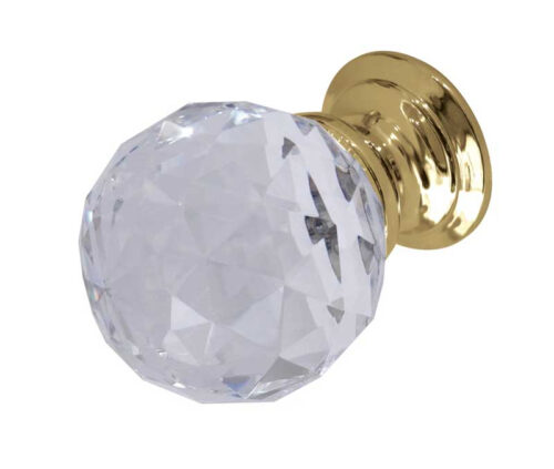 25mm PB Faceted ball knob