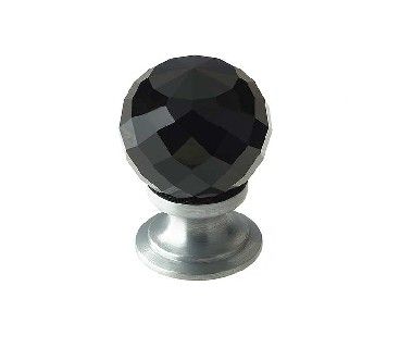 Frelan - JH1257-25SC 25MM Black Faceted Cupboard Knob