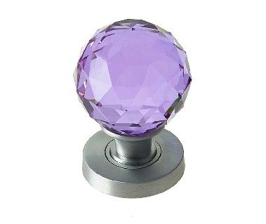 Frelan - JH5260SC Purple Faceted Glass Mortice Knob