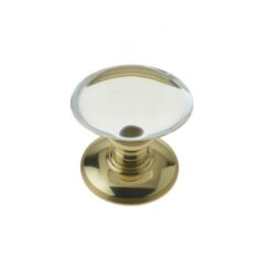 SC Oval Glass Mortice Knob POLISHED BRASS JH6000PB