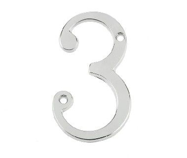 Frelan - JNSC-3 75MM Screw Fix Numerals Satin Chrome