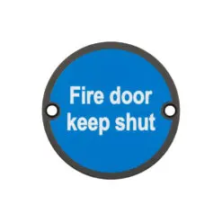 Stainless Steel Fire Door Keep Shut 75mm Black