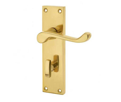 153x41mm PB Scroll bathroom lever lock