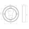 Frelan Euro Profile Escutcheon JV503ESCPB Polished Brass