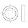 Frelan Euro Profile Escutcheon JV503ESCPB Polished Brass