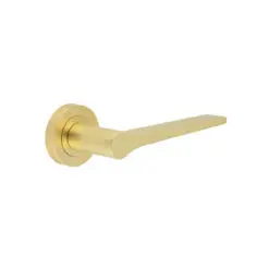 Geo Door Handle in Satin Brass