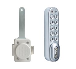 CODELOCKS KL1000 Classic Lock Silver Grey c/w Plastic Slam Latch