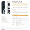 CODELOCKS KL1000 G3 Electronic Kitlock Cabinet Lock Silver Left Hand