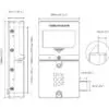 CODELOCKS Electronic Kitlock KL1100 Keypad Front Plate and Latch Metallic Silver