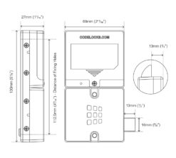 CODELOCKS Electronic Kitlock KL1100 Keypad Front Plate and Latch Metallic Silver