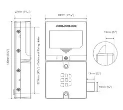 CODELOCKS Electronic Kitlock KL1100 Keypad Front Plate and Latch Metallic Silver