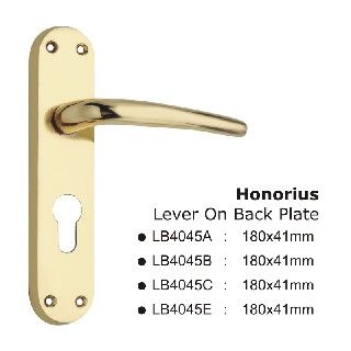 LB4045BPB Lever on Back Plate Honorius Lever Bathroom