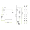 Zoo Hardware Lift To lock Kit Complete with Door Handle Set and Din Lock 60mm-Radius ZCS030LLSS-ZDL7260RLLSS