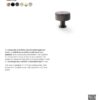 Alexander And Wilks Lucia Knurled Cabinet Knob 35Mm Matt Black AW807K-35-BL