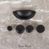 Old English Winchester Solid Brass Cabinet Cup Pull on Concealed Fix - Matt Black OEC1176MB