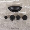 Old English Lincoln Solid Brass Victorian Knob 32mm on Concealed Fix - Matt Black OEC1232MB
