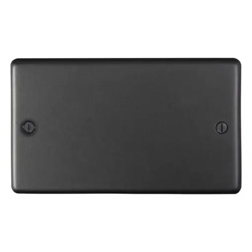 Eurolite Mb2B Double Blank Round Edge Matt Black Plate