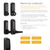 CODELOCKS Mechanical Digital Locks Marine 200 series Mortice Latch Back to Back Black Marine Grade