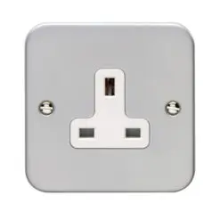 Eurolite Mc1Usow 1 Gang 13Amp Dp Un-Switched Socket Metal Clad