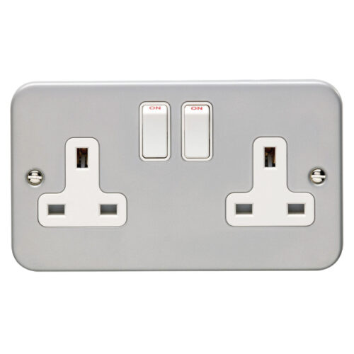 Eurolite Mc2Sow 2 Gang 13Amp Dp Switched Socket Metal Clad