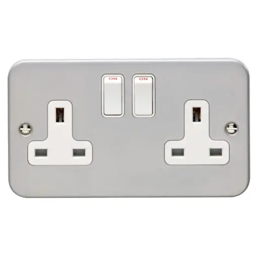 Eurolite Mc2Sow 2 Gang 13Amp Dp Switched Socket Metal Clad