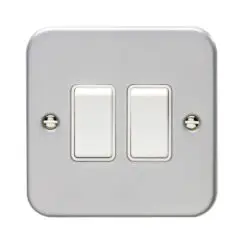 Eurolite Mc2Sww 2 Gang 10Amp 2Way Switch Metal Clad