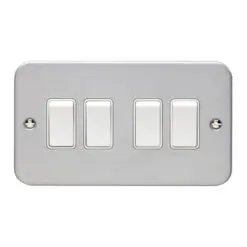 Eurolite Mc4Sww 4 Gang 10Amp 2Way Switch Metal Clad