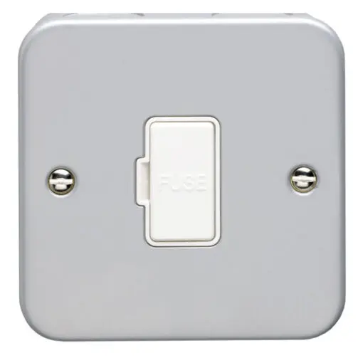 Eurolite Mcuswffow 13Amp Unswitched Fuse Connection Unit Flex Outlet Metal Clad