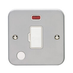 Eurolite Mcuswfnfow 13Amp Unswitched Fuse Connection Unit With Neon And Flex Outlet Metal Clad