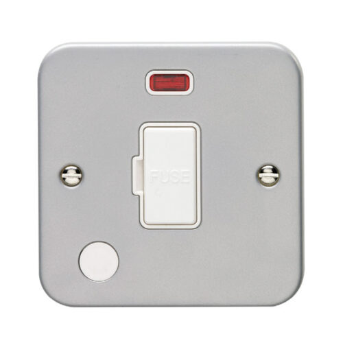 Eurolite Mcuswfnfow 13Amp Unswitched Fuse Connection Unit With Neon And Flex Outlet Metal Clad