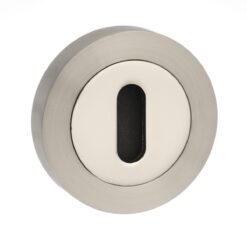 STATUS Key Escutcheon on Round Rose - Satin Nickel/Nickel Plate S3ESCKRSNNP