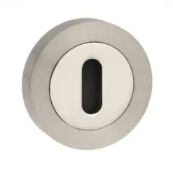 STATUS Key Escutcheon on Round Rose - Satin Nickel/Nickel Plate S3ESCKRSNNP