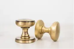 Millhouse Brass Edison Solid Brass Domed Mortice Knob on Concealed Fix Rose - Satin Nickel MH400DMKSN