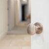 Millhouse Brass Edison Solid Brass Domed Mortice Knob on Concealed Fix Rose - Satin Nickel MH400DMKSN