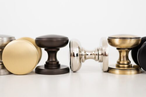 Millhouse Brass Edison Solid Brass Domed Mortice Knob on Concealed Fix Rose - Matt Black MH400DMKMB