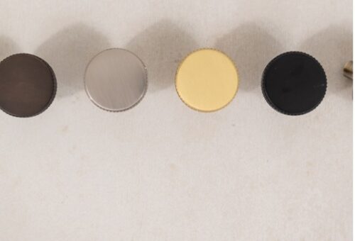 Millhouse Brass Hargreaves Disc Knurled Cabinet Knob on Concealed Fix - Antique Brass MHCK1935AB