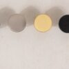 Millhouse Brass Hargreaves Disc Knurled Cabinet Knob on Concealed Fix - Satin Brass MHCK1935SB