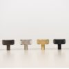 Millhouse Brass Hargreaves Disc Knurled Cabinet Knob on Concealed Fix - Antique Brass MHCK1935AB