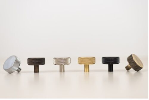 Millhouse Brass Hargreaves Disc Knurled Cabinet Knob on Concealed Fix - Polished Chrome MHCK1935PC