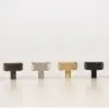 Millhouse Brass Hargreaves Disc Knurled Cabinet Knob on Concealed Fix - Urban Dark Bronze MHCK1935UDB