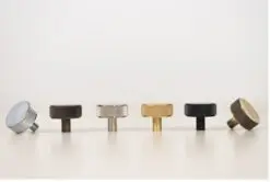 Millhouse Brass Hargreaves Disc Knurled Cabinet Knob on Concealed Fix - Urban Dark Bronze MHCK1935UDB