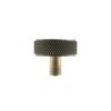 Millhouse Brass Hargreaves Disc Knurled Cabinet Knob on Concealed Fix - Antique Brass MHCK1935AB