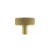 Millhouse Brass Hargreaves Disc Knurled Cabinet Knob on Concealed Fix - Satin Brass MHCK1935SB