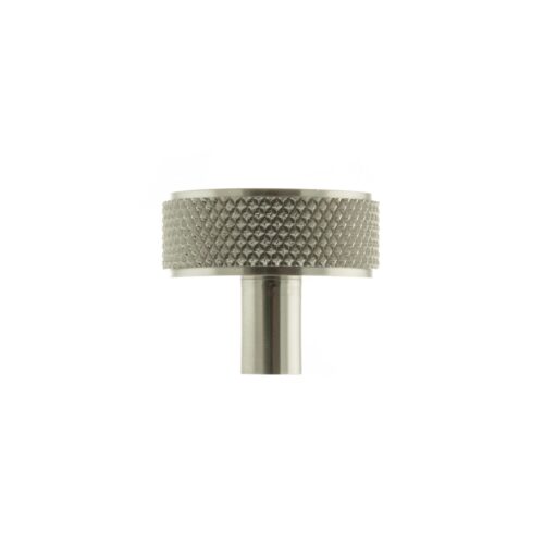 Millhouse Brass Hargreaves Disc Knurled Cabinet Knob on Concealed Fix - Satin Nickel MHCK1935SN