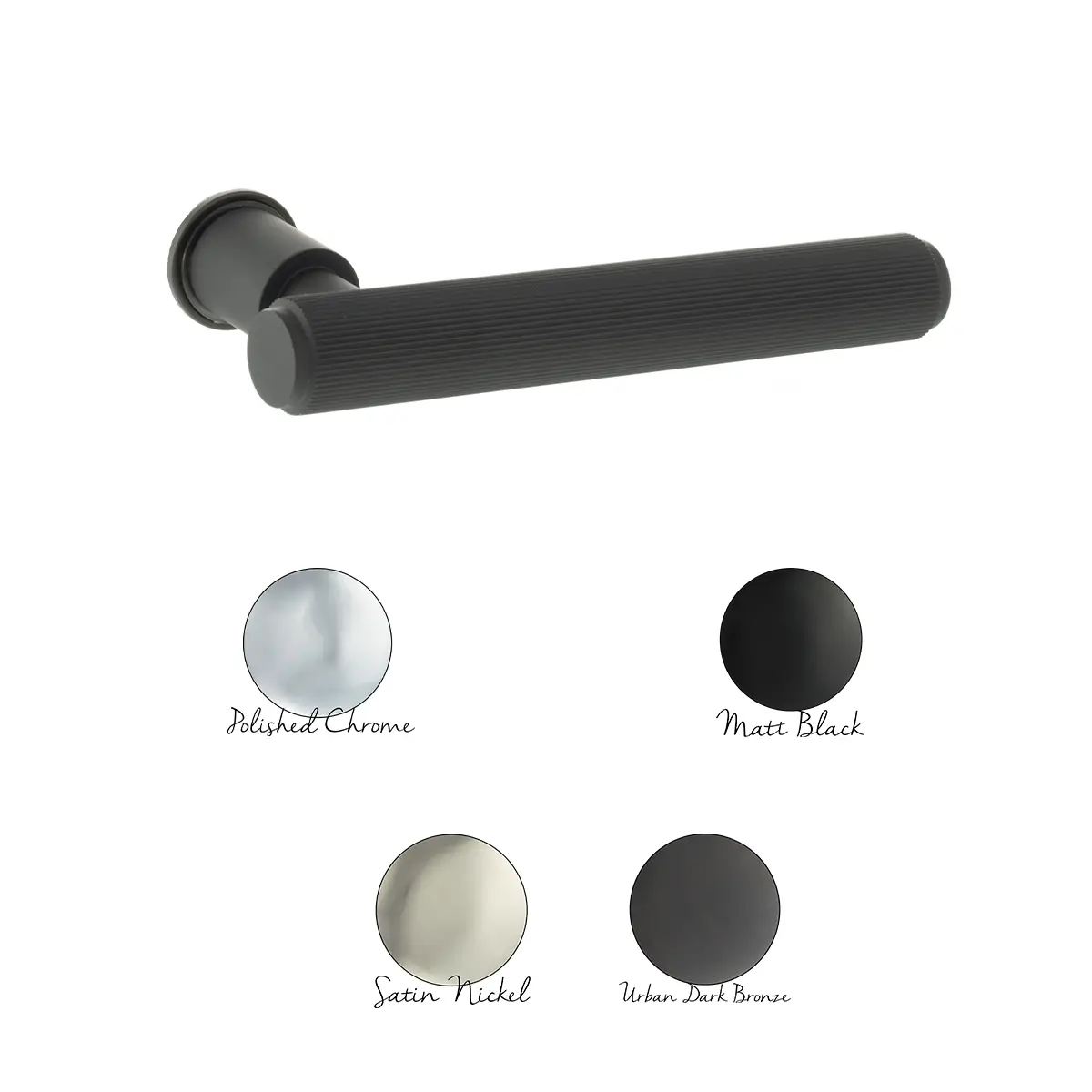 Millhouse Brass Stephenson Lever Door Handle on Concealed Round Rose - Satin Nickel MHCR250SN