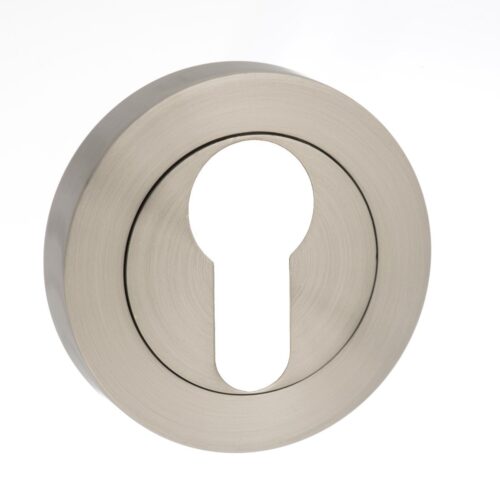 Millhouse Brass Cartwright Designer Lever on Round Rose - Satin Nickel MHR200SN