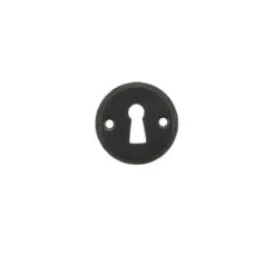 Millhouse Brass Solid Brass Open Key Hole Escutcheon - Matt Black MHRKEMB