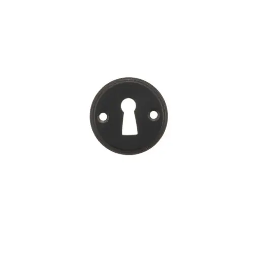 Millhouse Brass Solid Brass Open Key Hole Escutcheon - Matt Black MHRKEMB